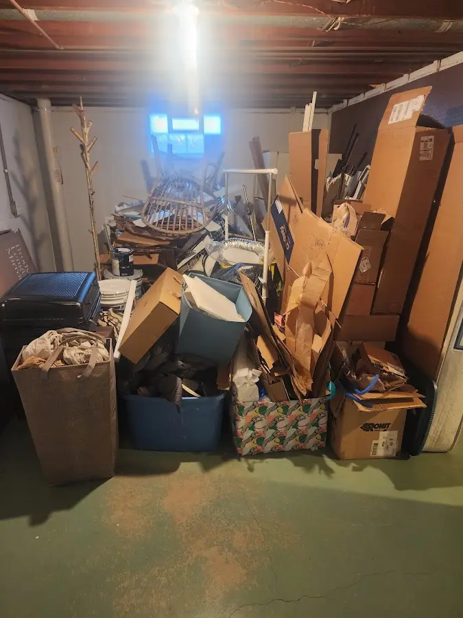 Roll-off dumpster container at job site for 20 Yard Dumpster Rental in Long Beach